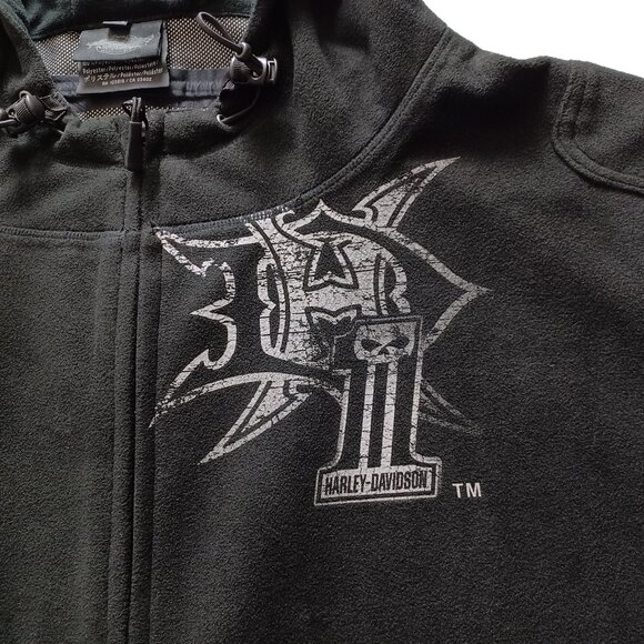 Harley Davidson Vintage Full Zip Hooded Jacket - Picture 3 of 16